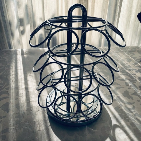 Chrome Plated  Keurig K Cup Coffee Pod Holder, 27, Spinning Carousel - Picture 5 of 11